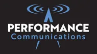 Performance Communications logo with signal waves.